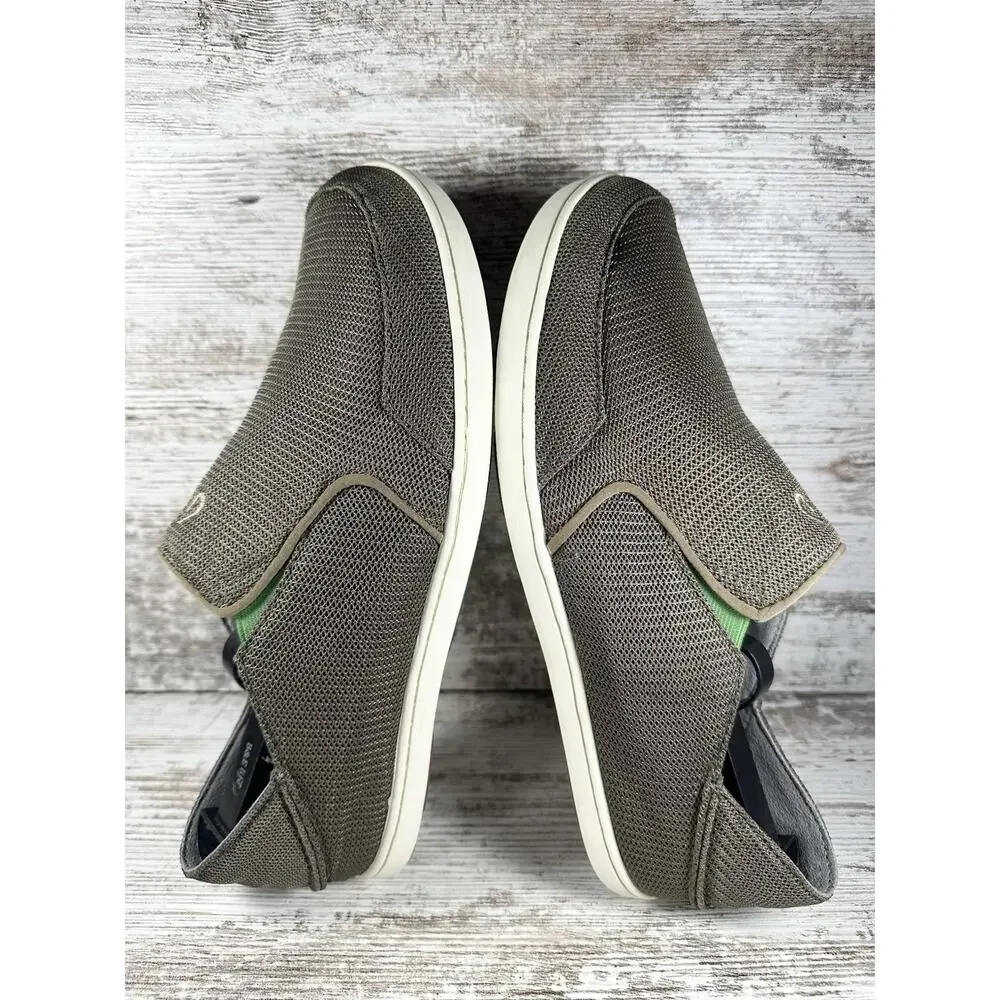 Men's OluKai Nohea Mesh Brown Mustang Slip On Casual Shoes Sz 13 EUC!